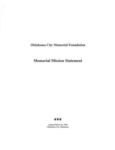Memorial Mission Statement