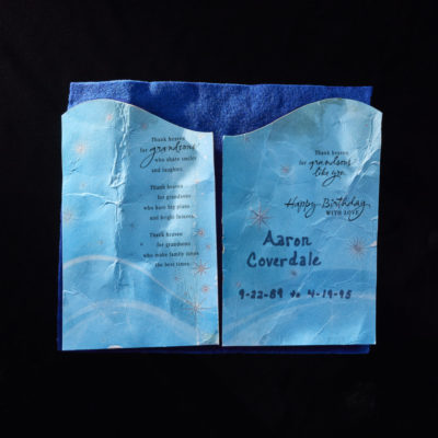 Happy Birthday Card from Grandma to Grandson, Aaron Coverdale